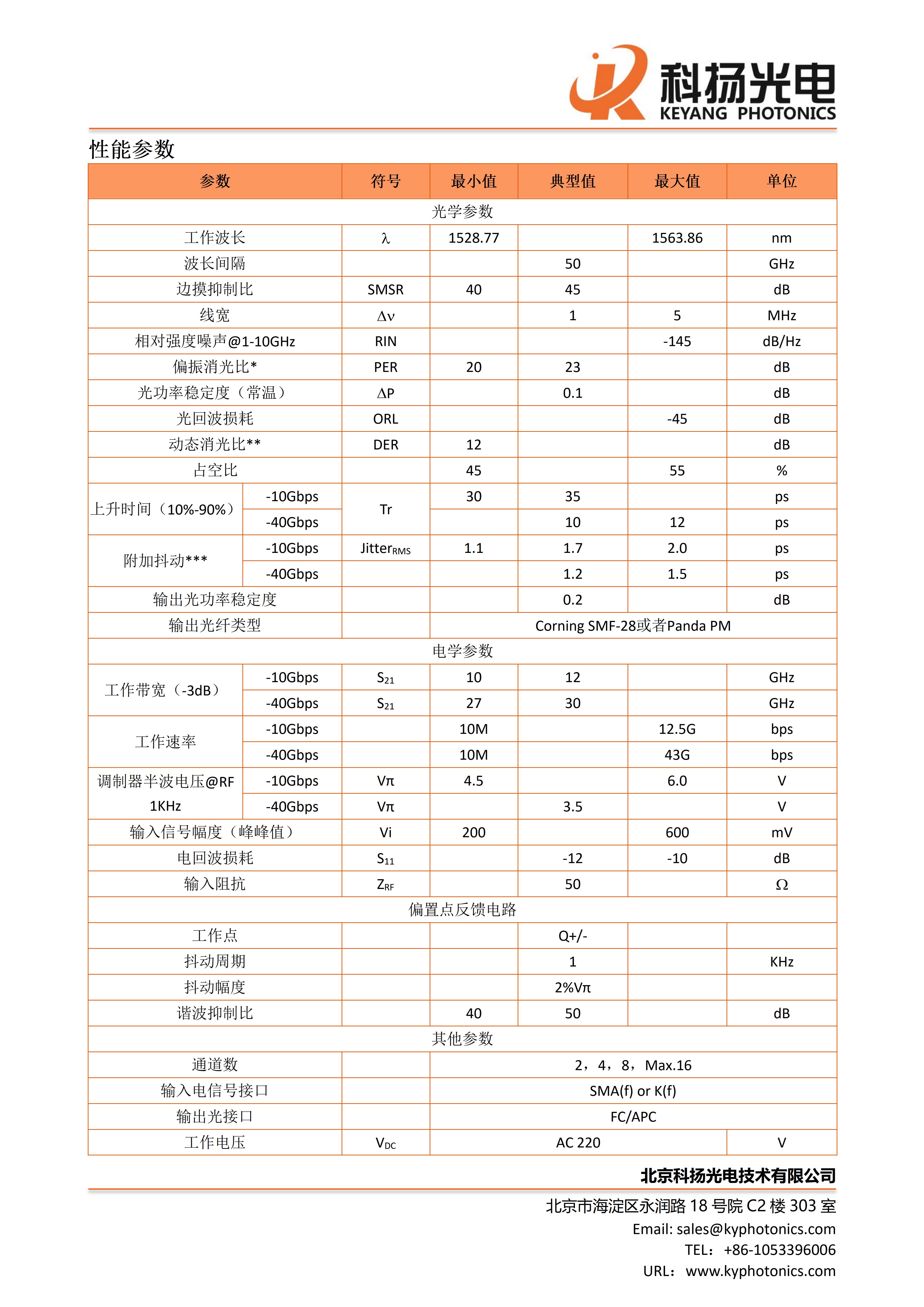 多通道可调谐光发射机