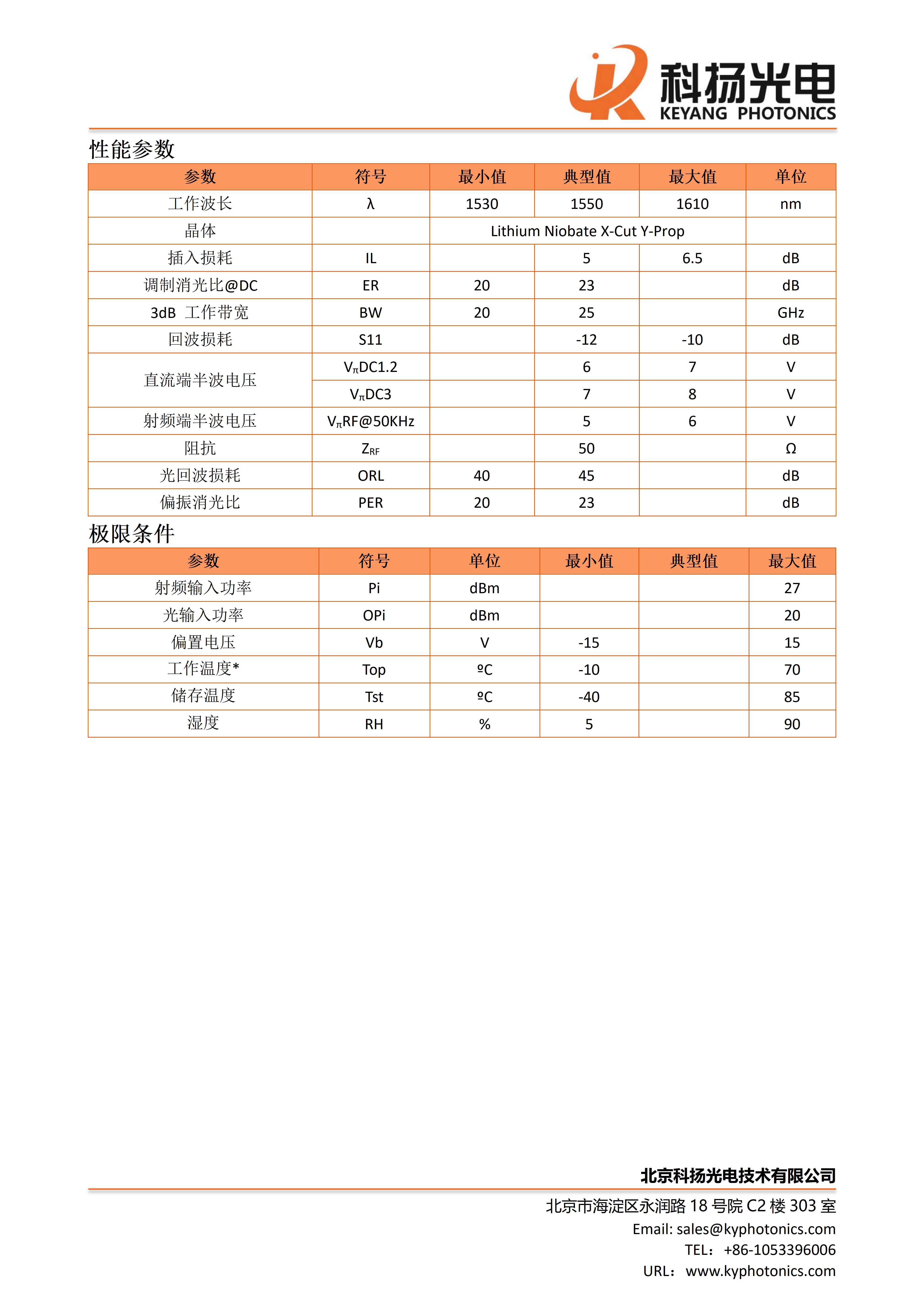 双平行马赫曾德调制器