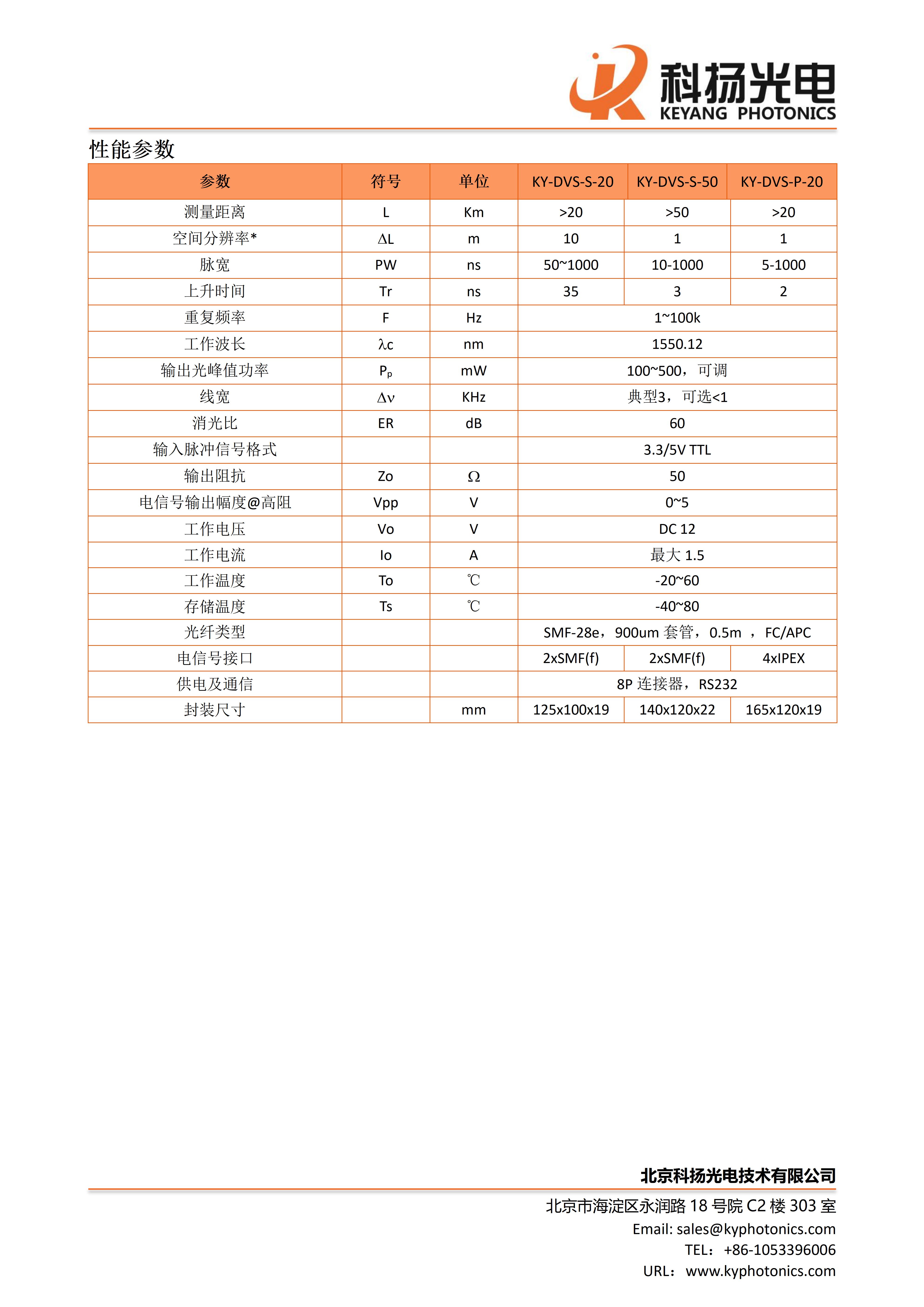 分布式光纤振动监测DVS光电集成模块