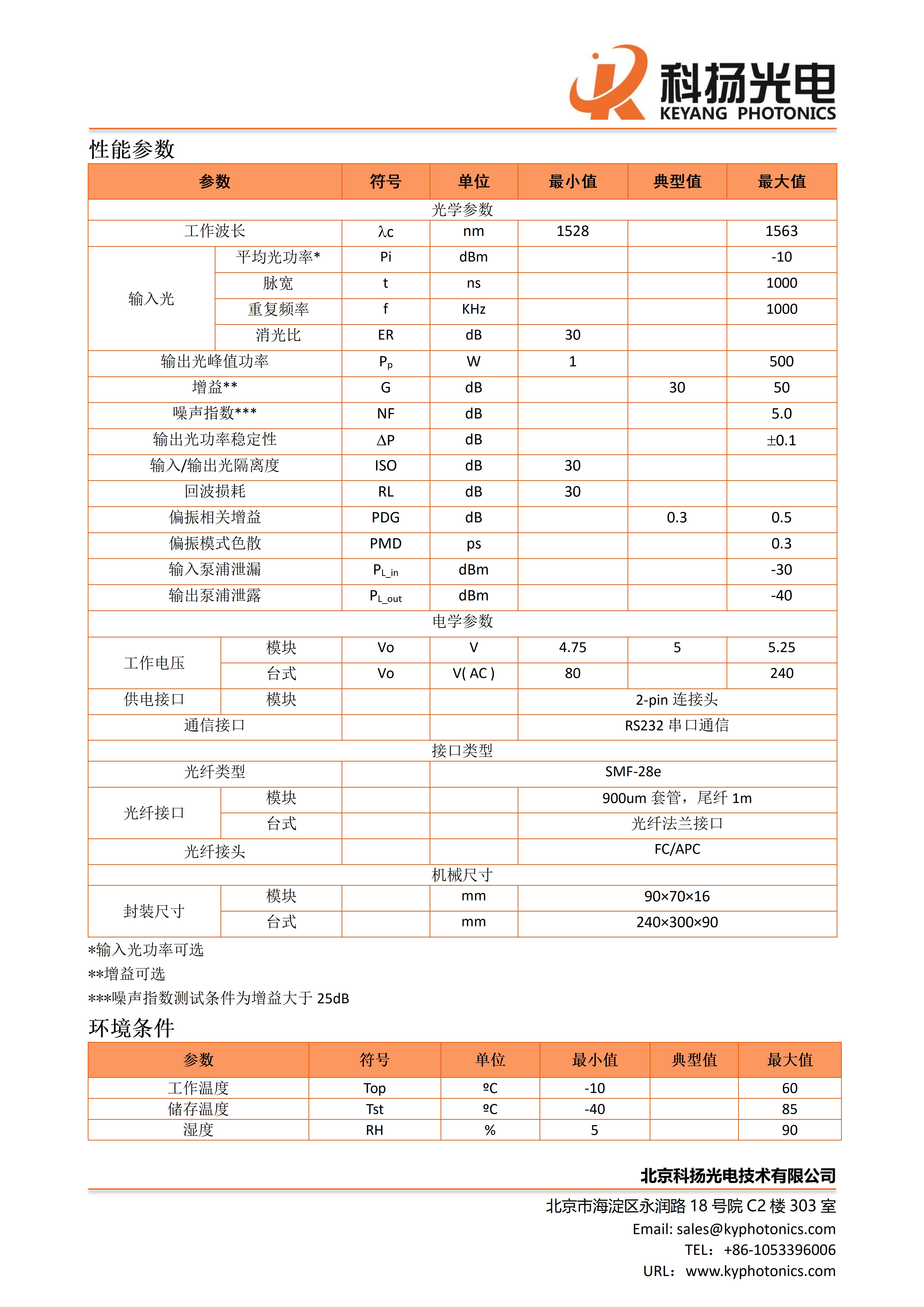 脉冲掺铒光纤放大器