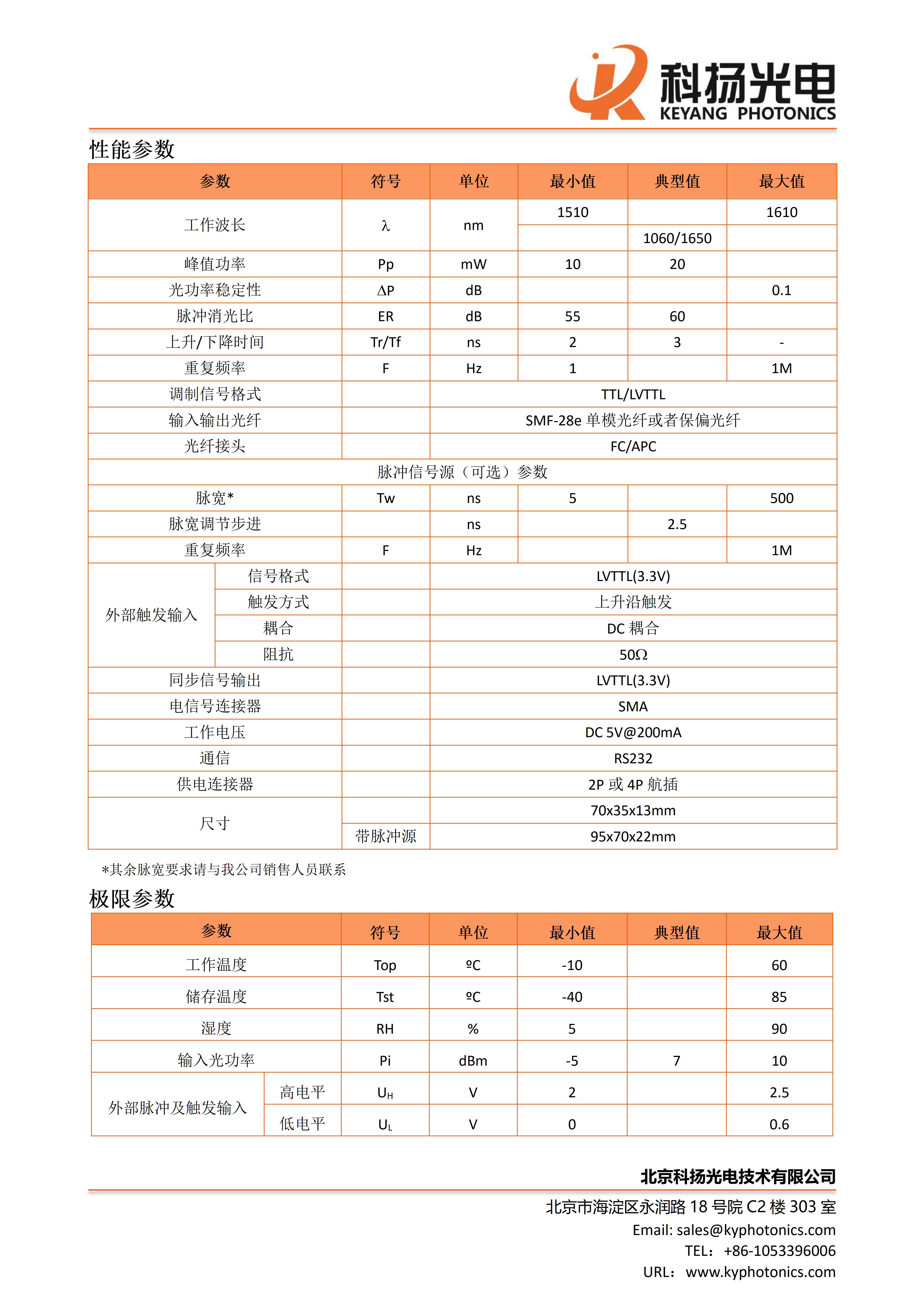 SOA脉冲调制模块
