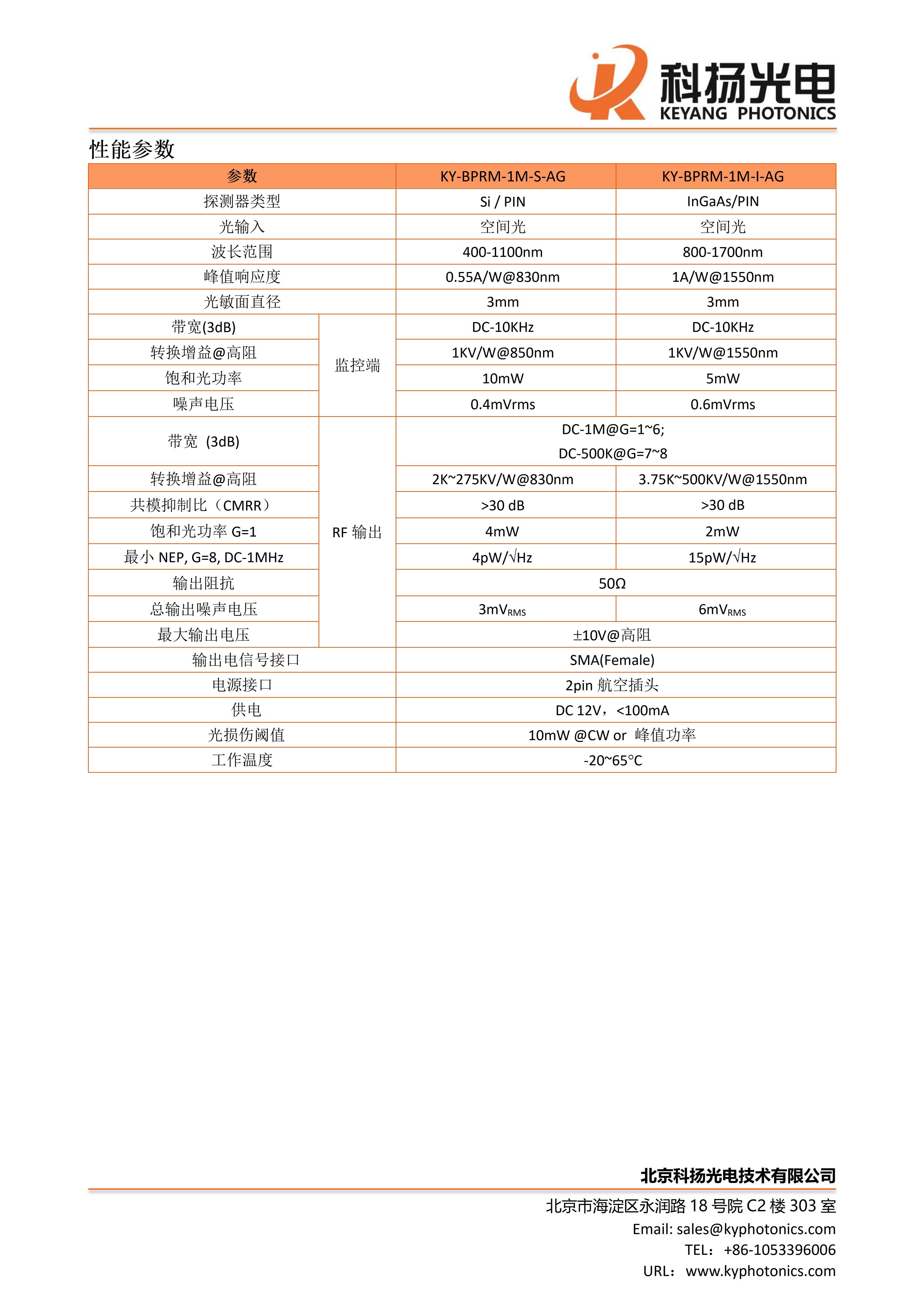 可调增益平衡光探测模块