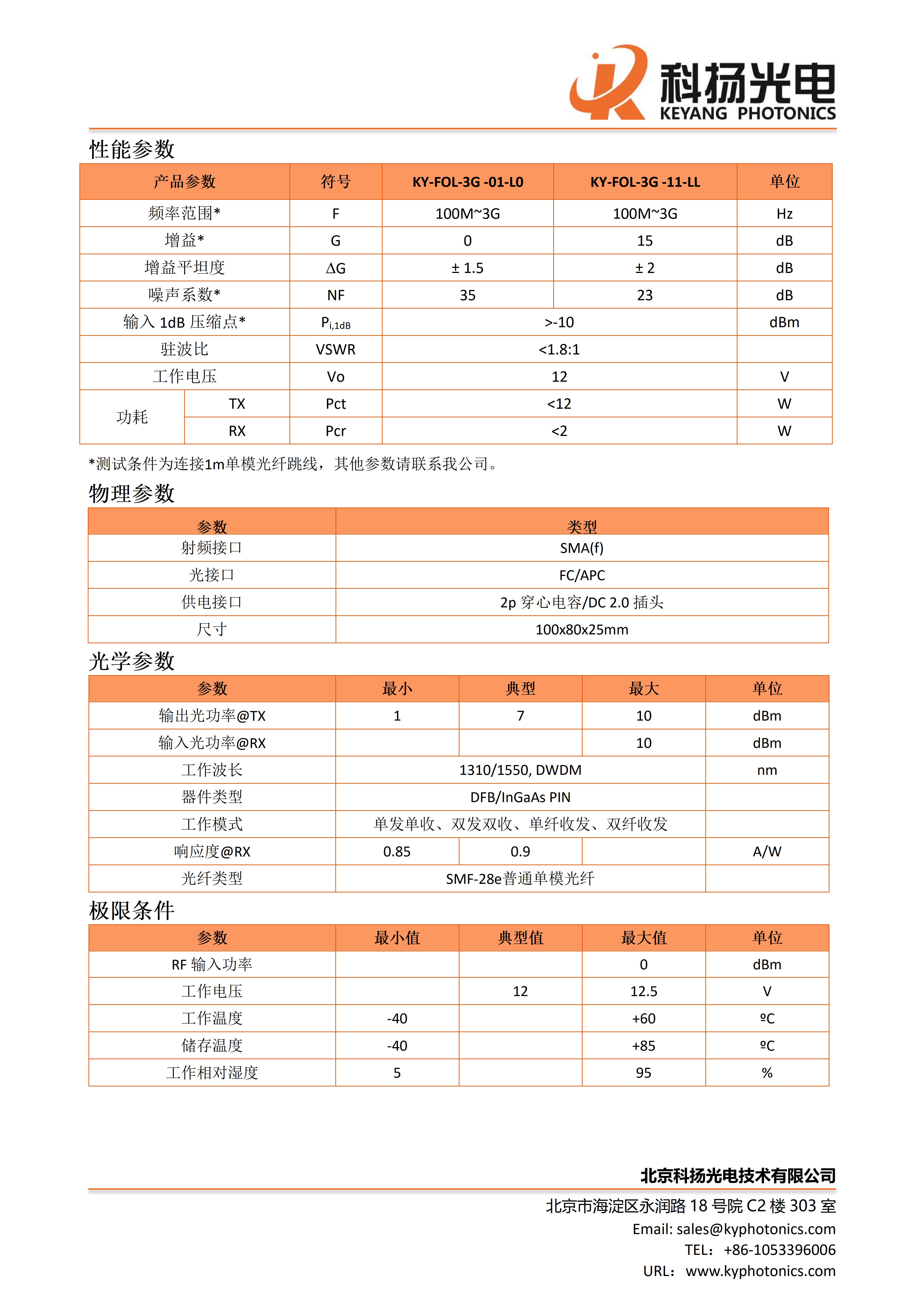 3G射频光纤模块